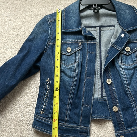 WHBM Embellished Denim Jacket, Size 2 - Picture 14 of 14